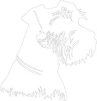 terrier outline silhouette vector