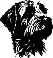 Wirehaired Pointing Griffon  silhouette portrait vector