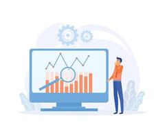 Business Intelligence abstract concept  Business data analysis, management tools, intelligence, enterprise strategy developmen. flat vector modern illustration