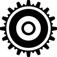 Gear icon  black silhouette vector