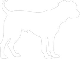 working dog  outline silhouette vector
