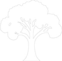 broccoli  outline silhouette vector