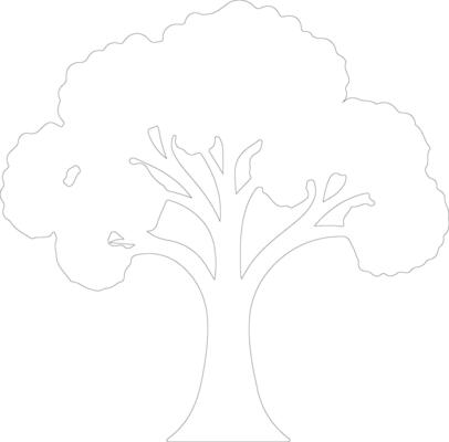 broccoli  outline silhouette