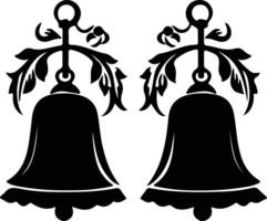 Bells  black silhouette vector