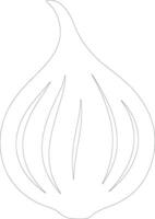 onion  outline silhouette vector