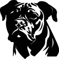 American Bulldog  black silhouette vector