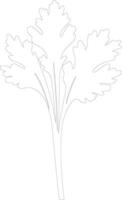 celery  outline silhouette vector