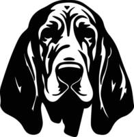 bloodhound  silhouette portrait vector