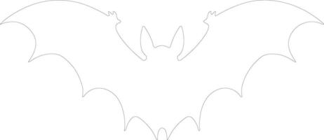 Bat  outline silhouette vector