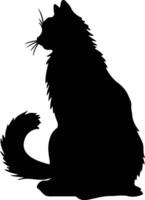 somalí gato negro silueta vector