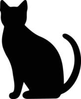 Korat Cat  silhouette portrait vector