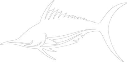 swordfish   outline silhouette vector