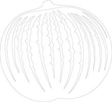 melon  outline silhouette vector