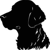 Curly-Coated Retriever  silhouette portrait vector