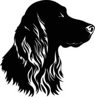 Irish Setter    black silhouette vector