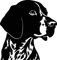 German Shorthaired Pointer  silhouette portrait vector