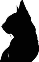 Bombay Cat  silhouette portrait vector