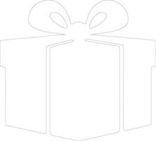 Gift icon  outline silhouette vector