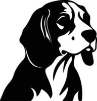 beagle negro silueta vector