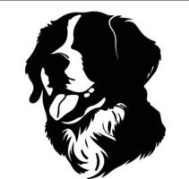 Bernese Mountain Dog    black silhouette vector