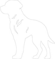 Chesapeake Bay Retriever  outline silhouette vector