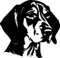 Coonhound  silhouette portrait vector