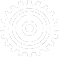 Settings icon  outline silhouette vector