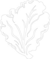 lettuce  outline silhouette vector