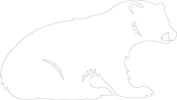 binturong  outline silhouette vector