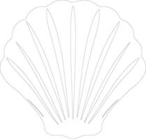 bivalve  outline silhouette vector
