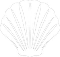 bivalve  outline silhouette vector