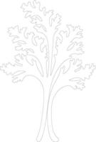 celery outline silhouette vector