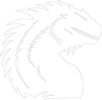 basilisk  outline silhouette vector