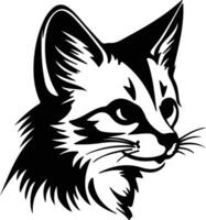 Sand Cat  silhouette portrait vector