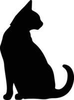 Serengeti Cat  black silhouette vector