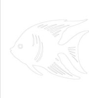 angelfish  outline silhouette vector
