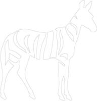 okapi  outline silhouette vector