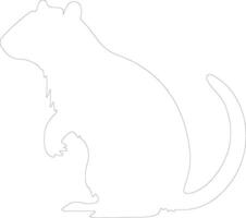 agouti  outline silhouette vector