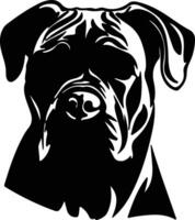 Cane Corso silhouette portrait vector