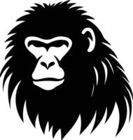 babuino silueta retrato vector