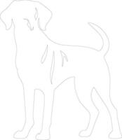 hound  outline silhouette vector