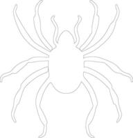 garrapata contorno silueta vector