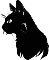 sokoke gato silueta retrato vector