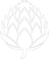 artichoke  outline silhouette vector