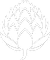 artichoke  outline silhouette vector