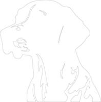 German Shorthaired Pointer  outline silhouette vector