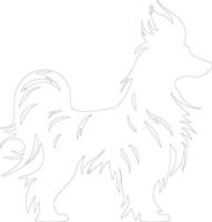 Chinese Crested  outline silhouette vector