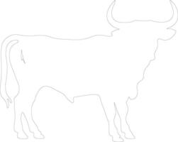 ox  outline silhouette vector