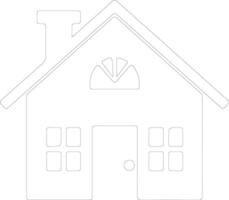 Home icon  outline silhouette vector