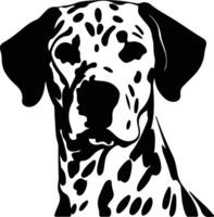 Dalmatian  silhouette portrait vector